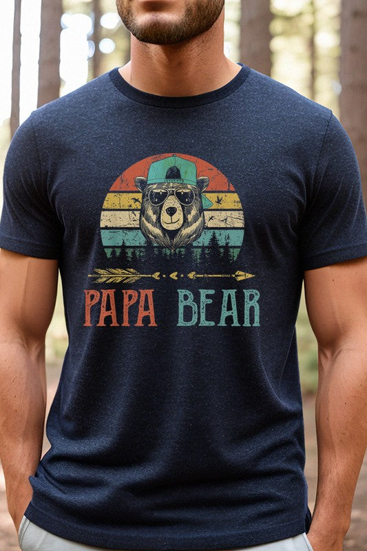 Father's Day Gifts Papa Bear Graphic Tee